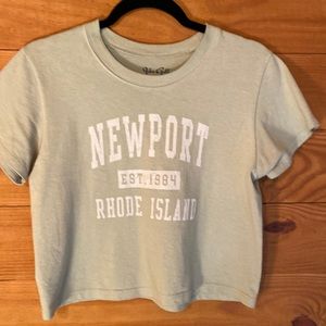 John Galt Mint/Light Green Cropped Tee